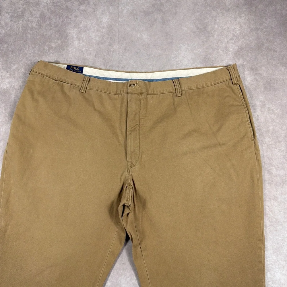 Polo Ralph Lauren Bedford Chino Classic Cotton Twill Pants 50B 30 Khaki Tan Mens
